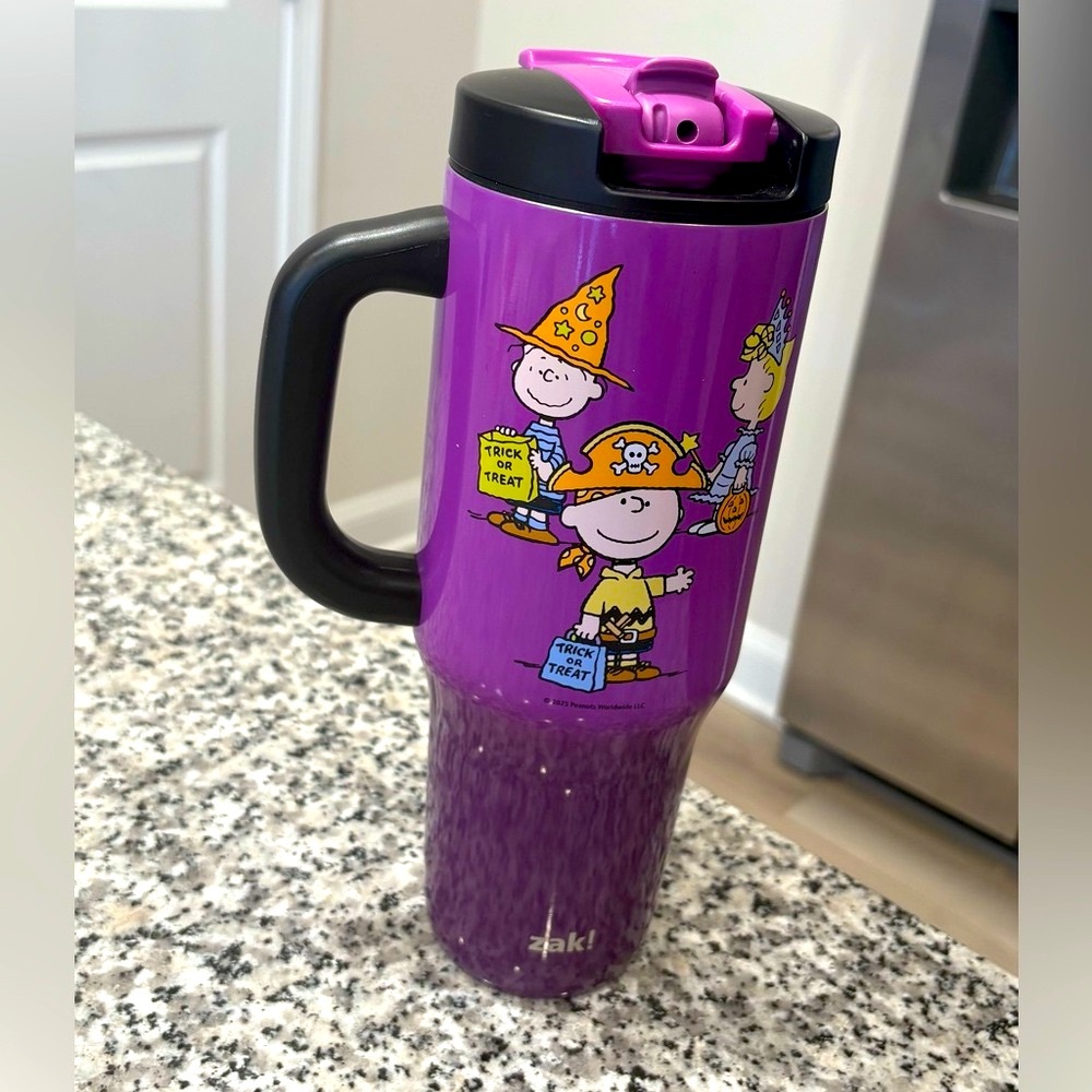 Snoopy Woodstock Tumbler Halloween Stainless Steel Two Way Sip 40oz